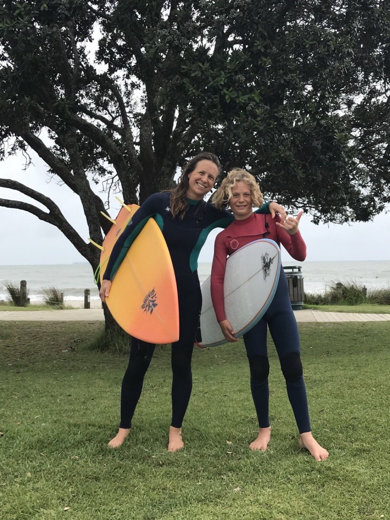 Surfboard after repair - clean and restored